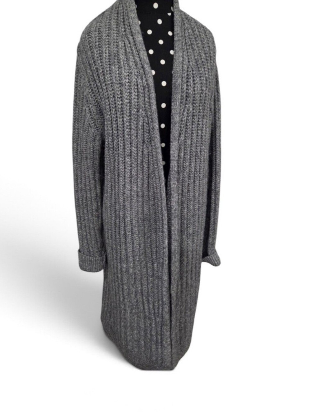 Banana Republic Grey Wool/Alpaca Cable Knit Cardigan Sweater Size XL